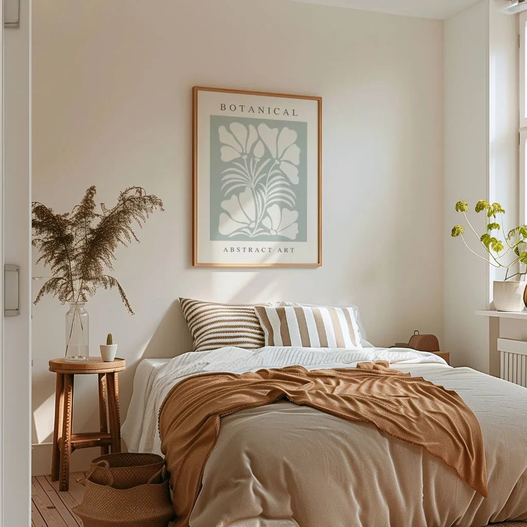 botanical green poster living room decor