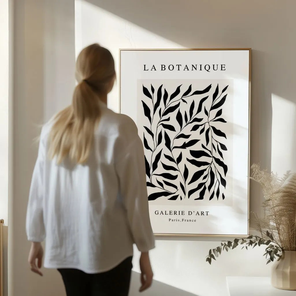 botanical pattern poster gallery wall modern minimalist decor