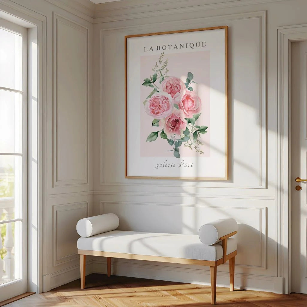 detail rosenstrauß aquarell poster feine blüten struktur