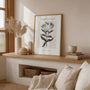 botanische zweig poster im wohnzimmer line art moderne wanddekoration