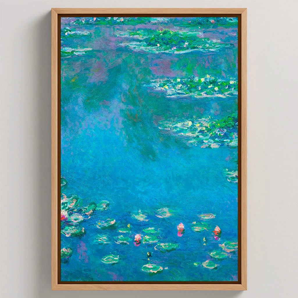 Framed Canvas Print Water Lilies