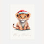 christmas lion poster kids holiday wall art
