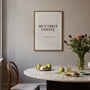 coffee typography posters gallery wall set for kitchen and coffee bar