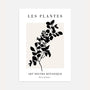 detailed botanical branch silhouette poster black beige modern wall art
