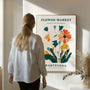 flower market barcelona poster kitchen mediterranean wall art