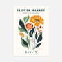 flower market berlin poster botanical vintage wall art