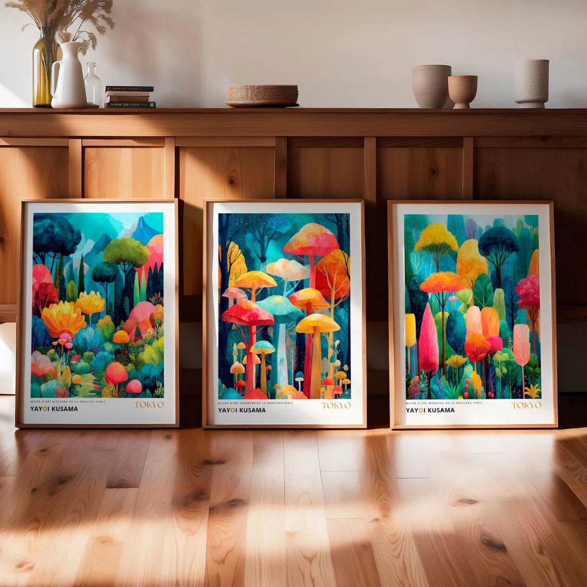 fantasy forest poster set gallery wall colorful modern decor