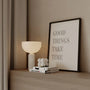 beige quote poster living room decor