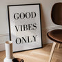 good vibes only poster bedroom minimalist wall art