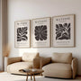 henri matisse abstract botanical dark poster set