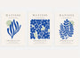 henri matisse poster set of 3 blue floral botanical wall art