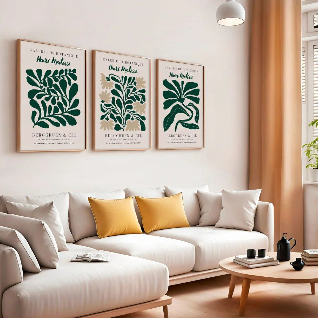 henri matisse botanical posters green bedroom minimalist interior