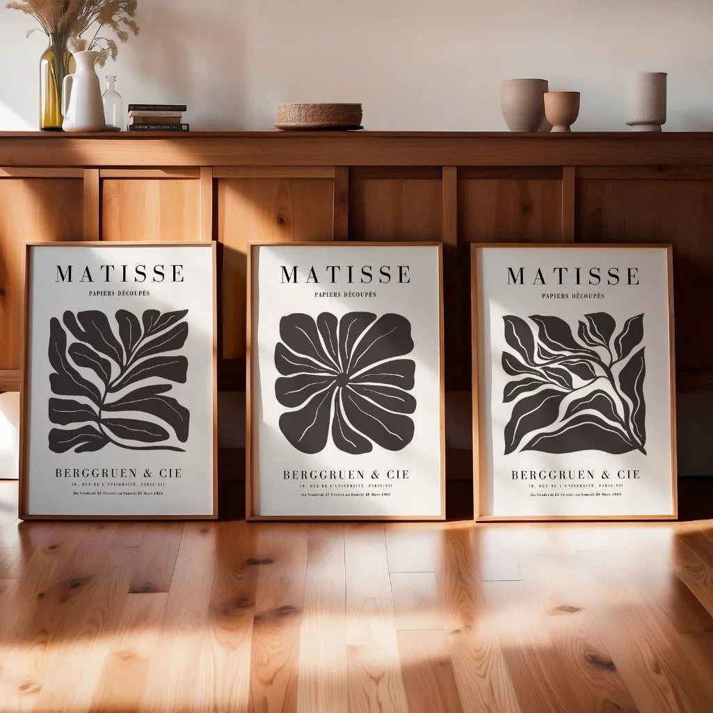 henri matisse brown minimalist poster gallery wall