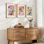 henri matisse colorful watercolor flowers kitchen wall art