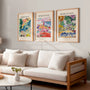 Henri Matisse Fauvism landscape poster set of 3 for artistic and colorful interior decor