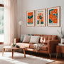 henri matisse flower posters orange green beige dining room wall art