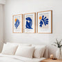 henri matisse poster set of 3 cut out navy black beige gallery wall