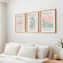henri matisse poster set of 3 pink sage gallery wall modern interior