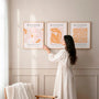 henri matisse organic gesture posters orange pink bedroom interior