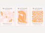 henri matisse poster set of 3 organic gesture orange pink wall art
