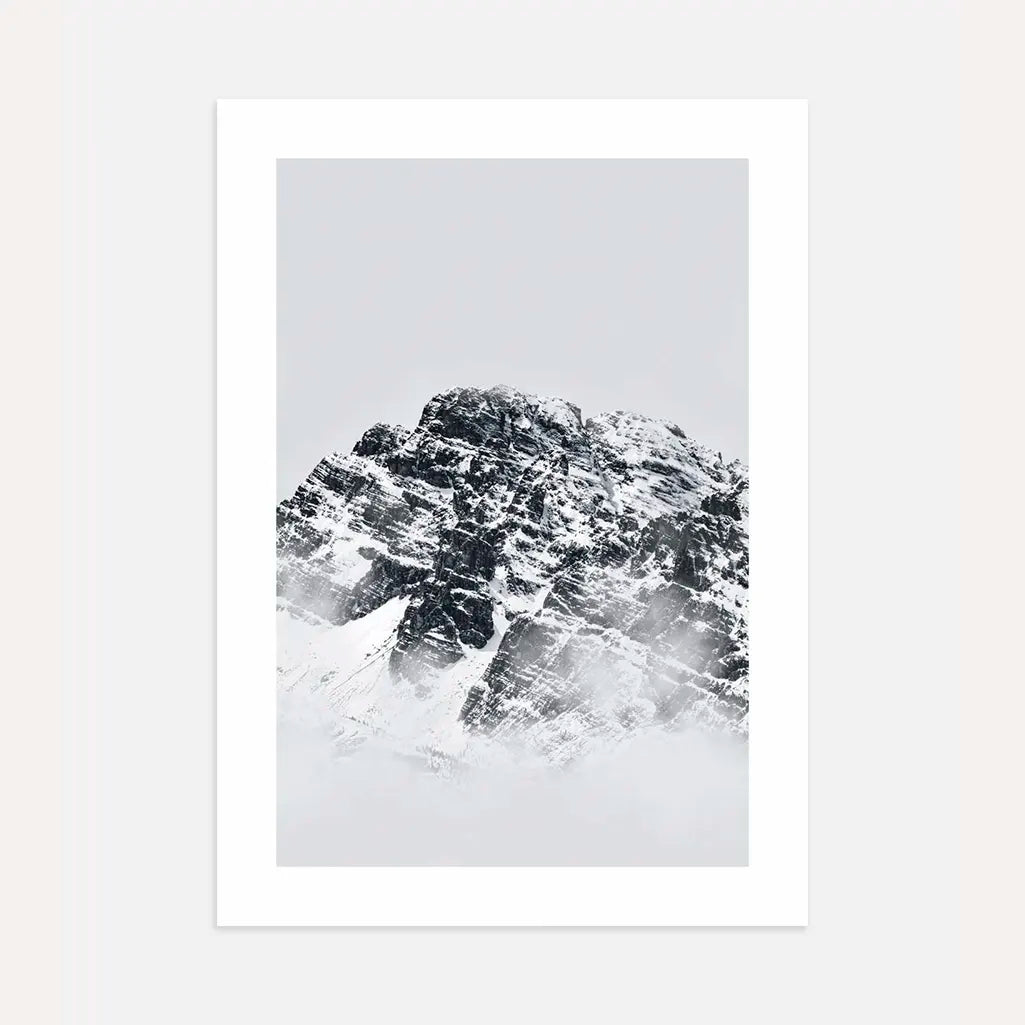icy mountain poster alpine peak wall art