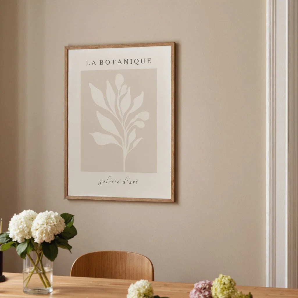 la botanique branch poster living room beige decor