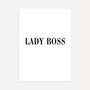 Lady Boss typography poster with black text on white background