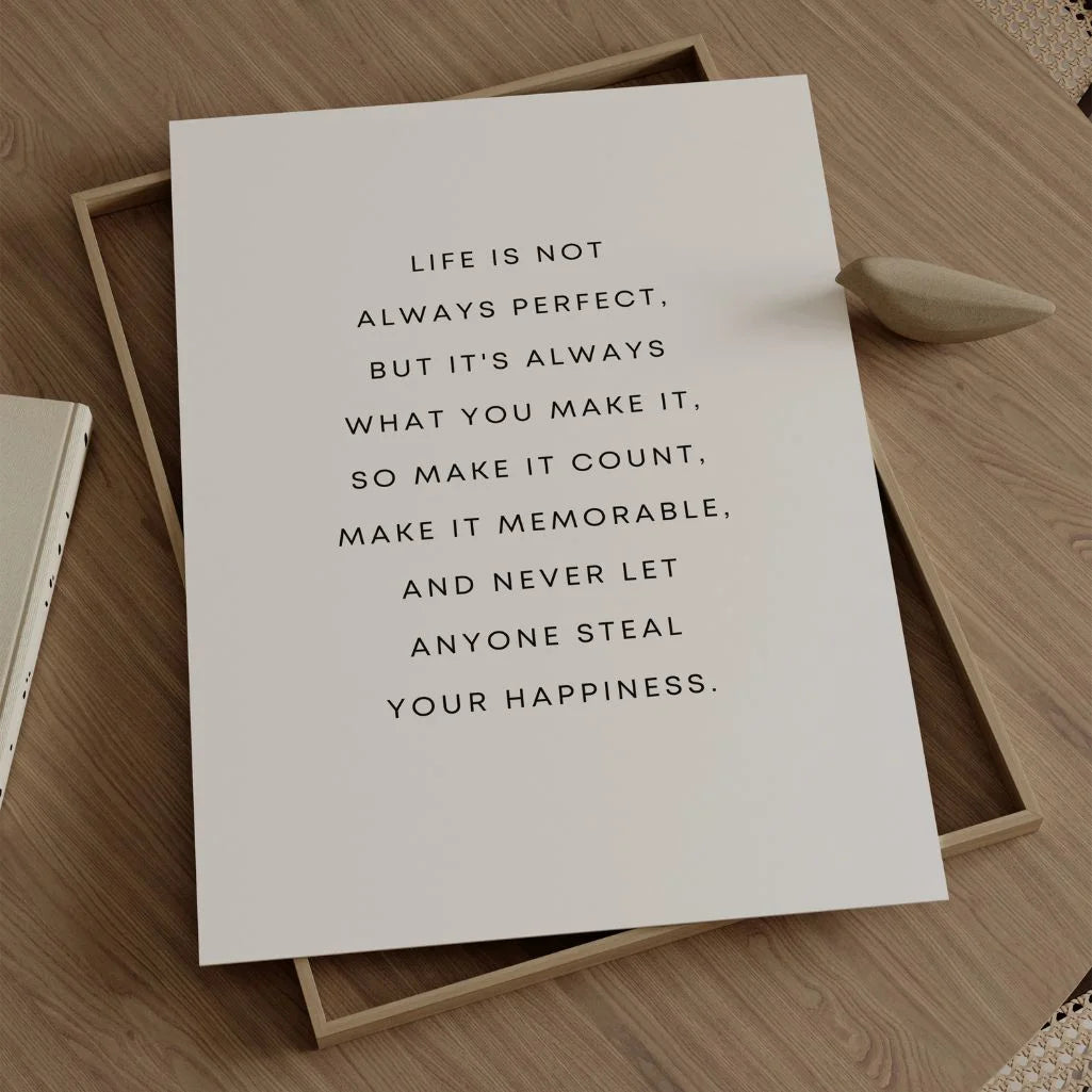 black white quote poster bedroom decor
