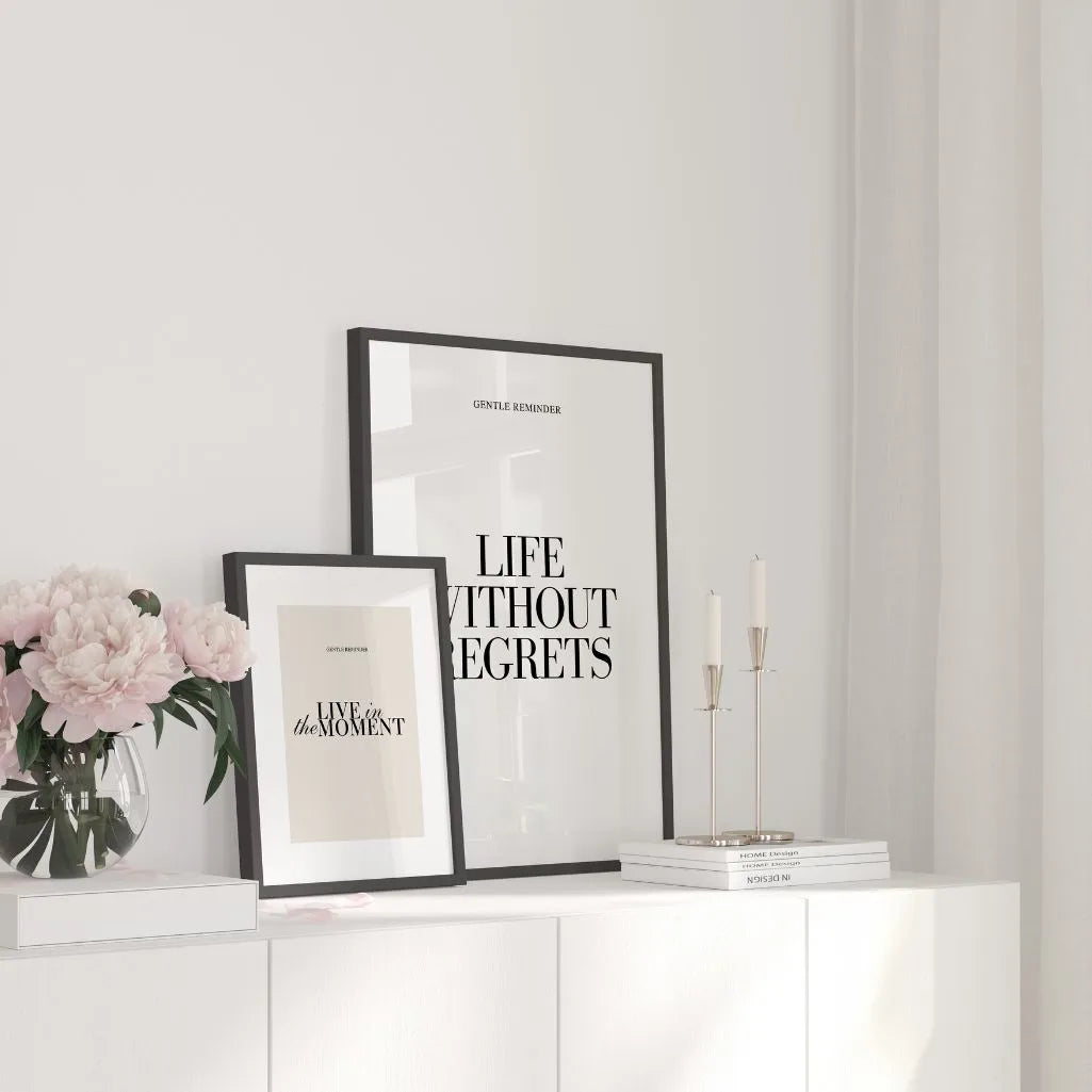 motivational quote poster gallery wall minimalist