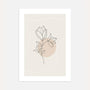 linear flower line art poster wall art