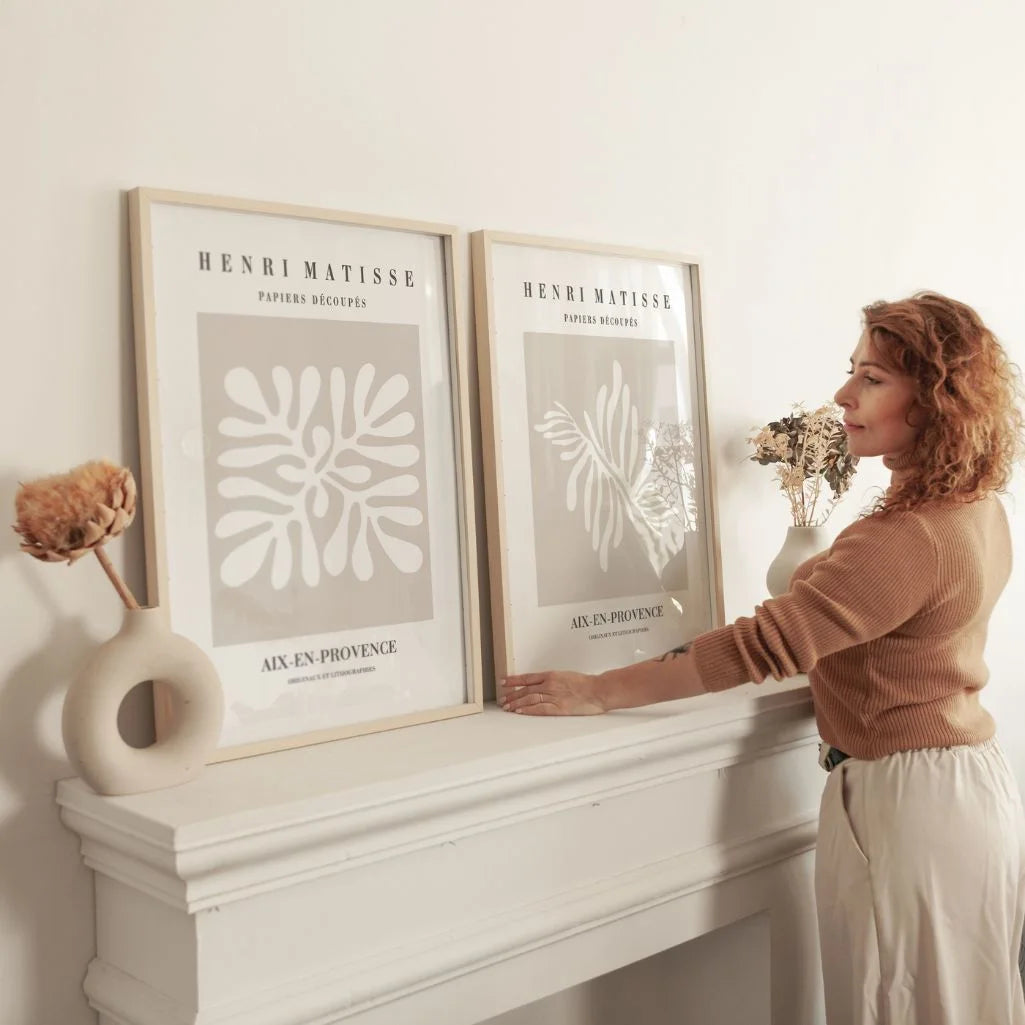 matisse poster set 2 gallery wall beige
