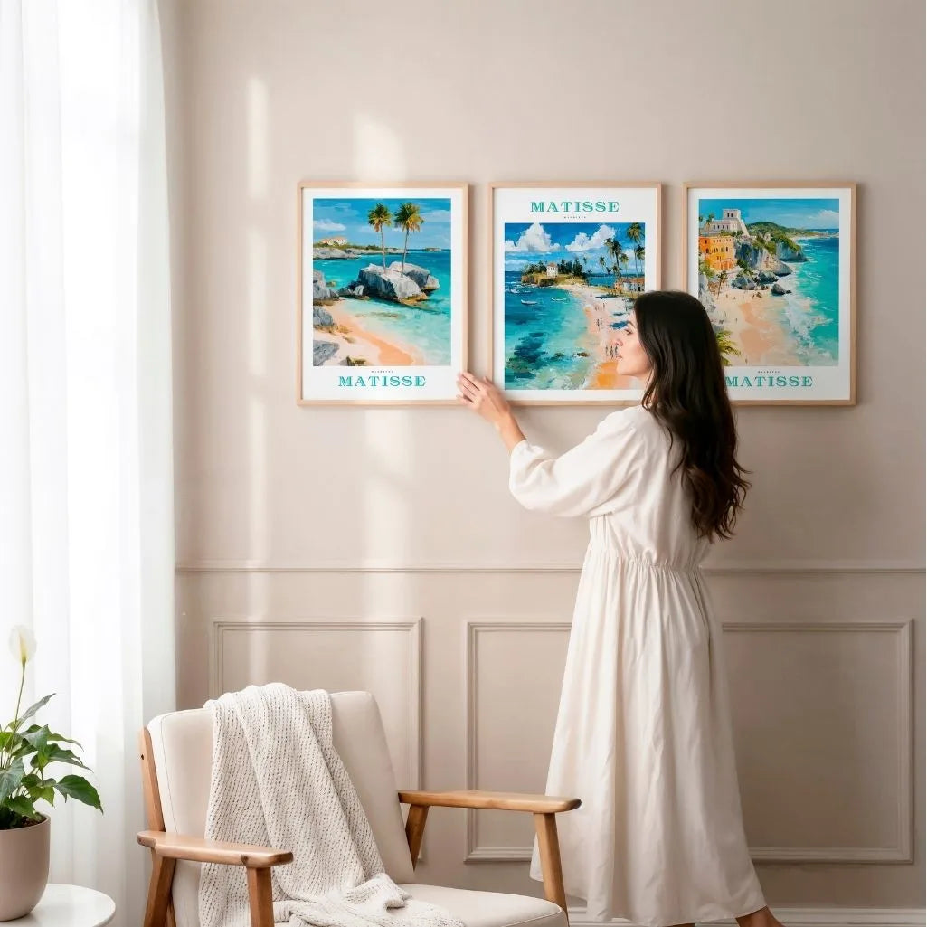 mediterranean coast posters summer wall decor