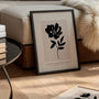 minimal flower poster bedroom japandi botanical wall art