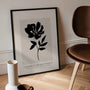 minimal flower poster gallery wall neutral floral decor