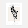 minimalist botanical branch silhouette poster black beige modern wall art
