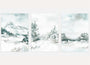 misty mountain watercolor poster set soft landscape wall art