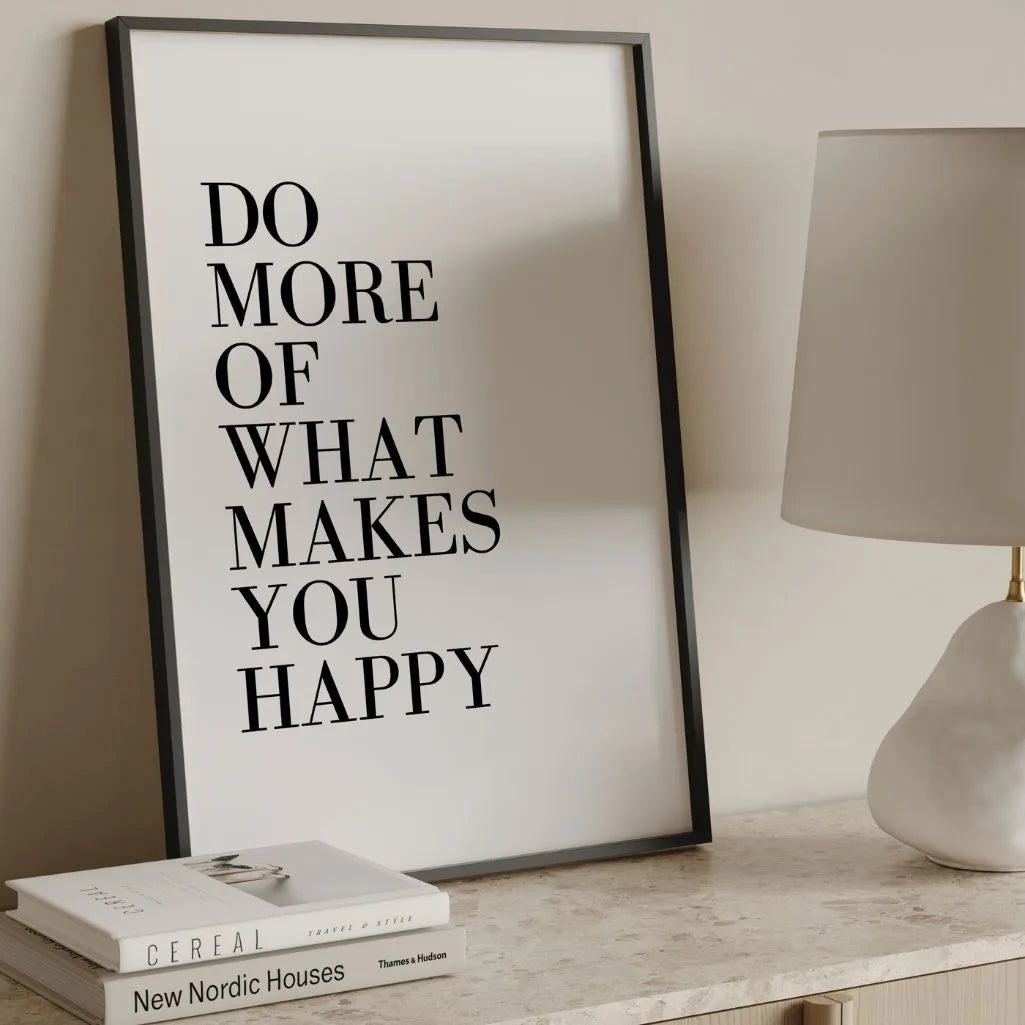 black white quote poster bedroom decor