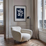 navy botanical poster bedroom calm elegant decor