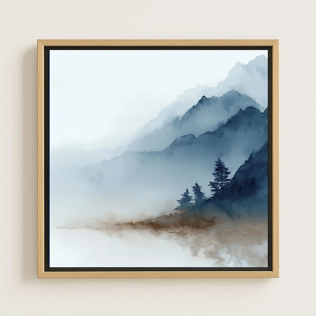 Tela incorniciata – Nebbia sulle montagne