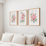 pink floral watercolor detail botanical illustration soft tones