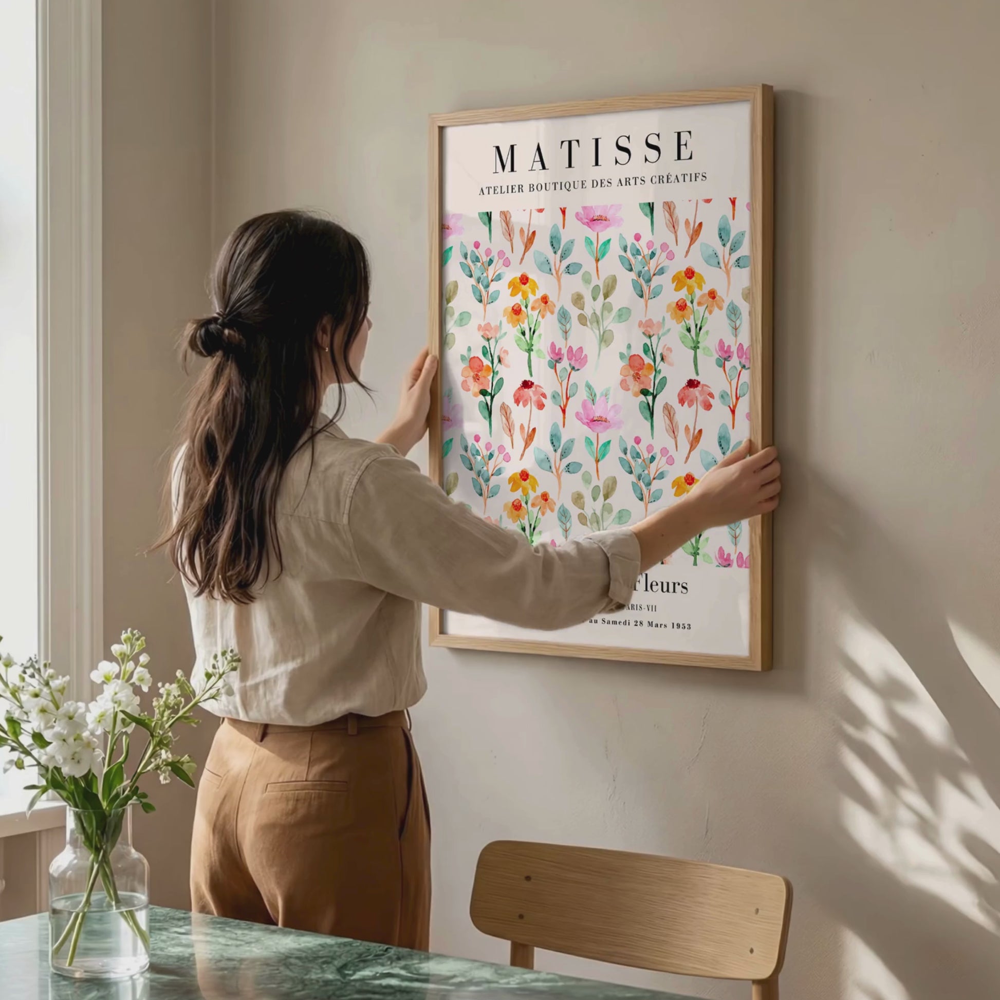 Poster Floreale Astratto Boho