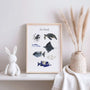 sea friends poster kids bedroom sea animals art