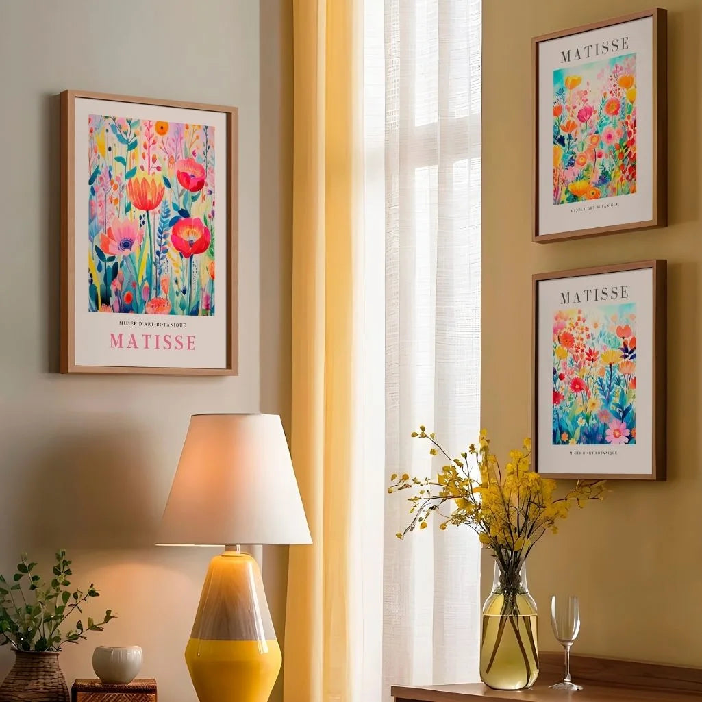 spring garden poster set colorful wall art