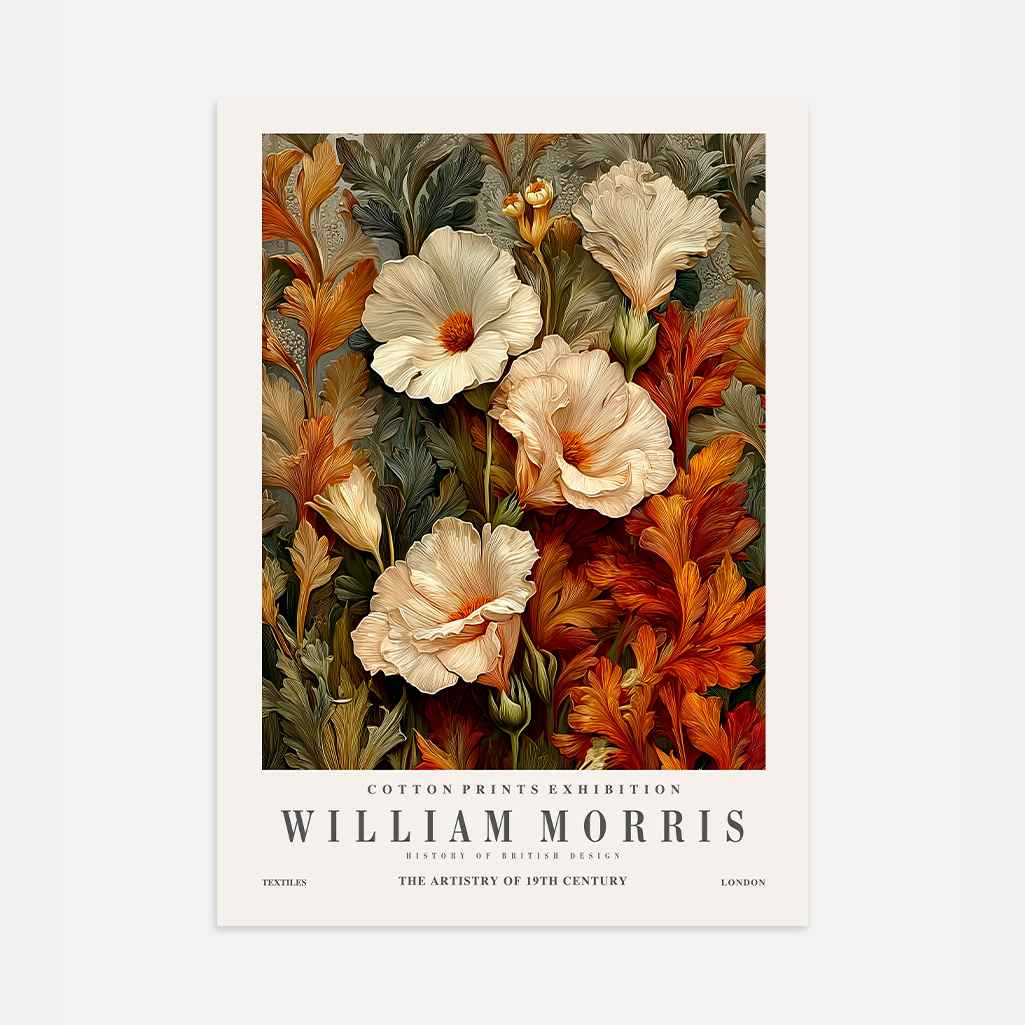 William Morris Autumn Poppy Poster